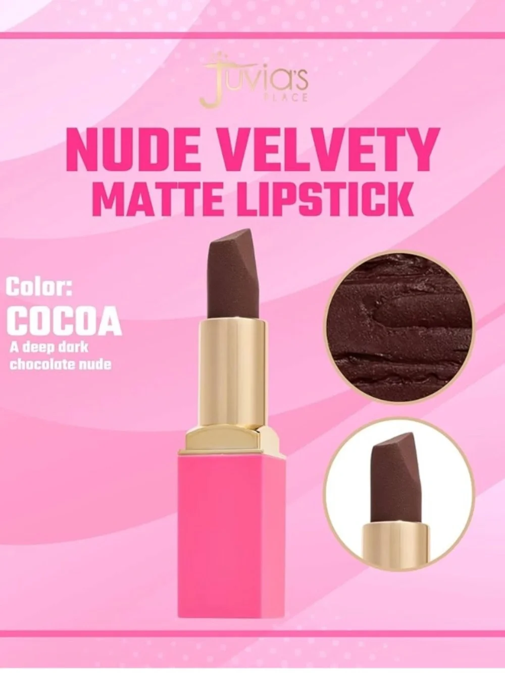 NIB Juvia's Place The Nude Velvety Matte Lipstick Cocoa
